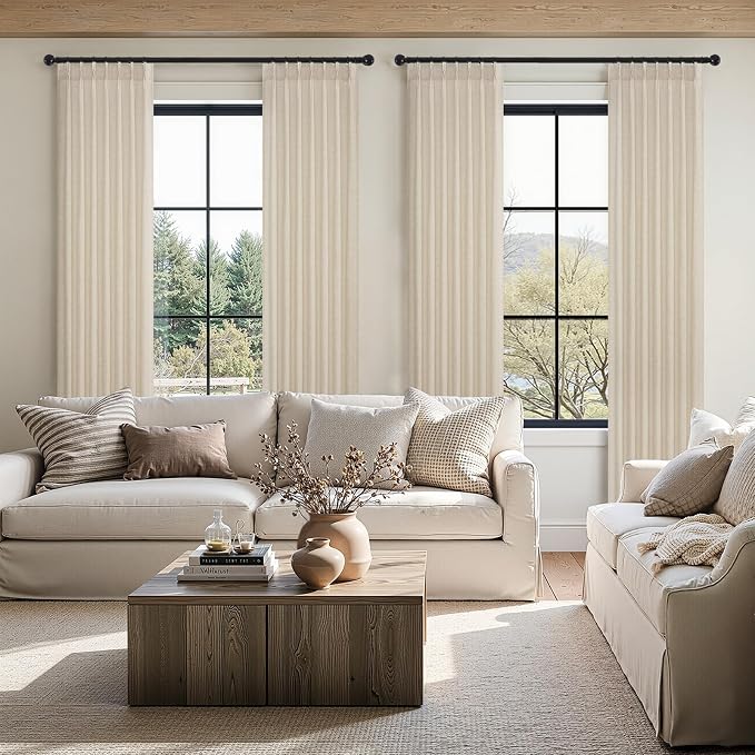 120 Inches Long Pinch Pleated Semi Sheer Curtains - Image 5