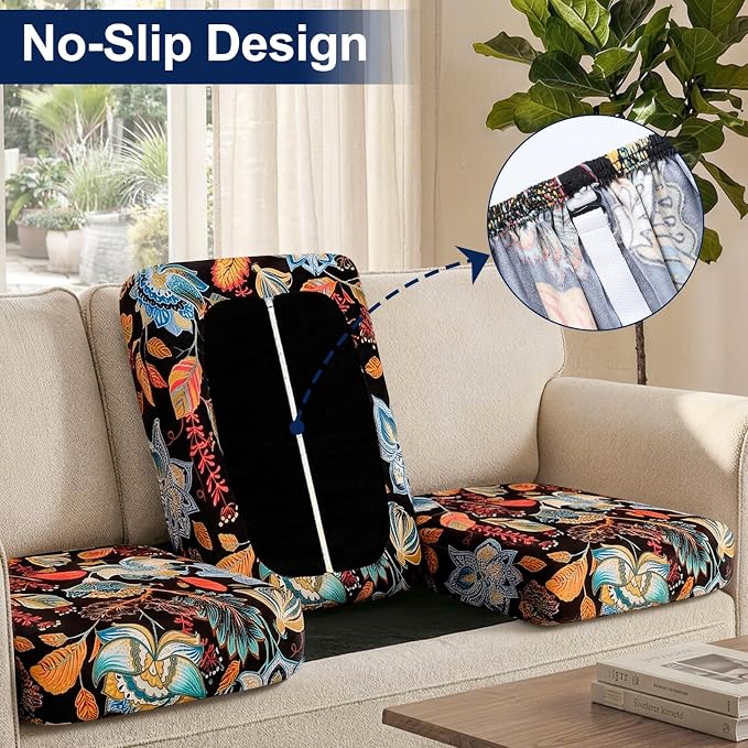 Smiry Waterproof Patio Cushion Covers, Stretch Outdoor Furniture Covers | Couch - Image 4
