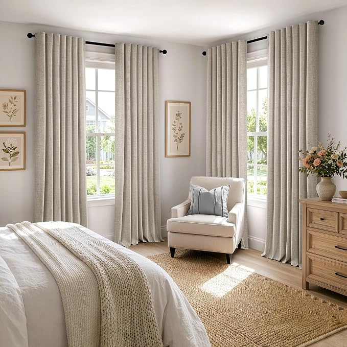 MIULEE 100% Blackout Linen Curtains - Image 8