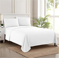 1800 Supreme Collection - Breathable Luxury California King Sheet Set with Full Elastic & Secure Corner Straps Built In, Cal King Deep Pocket Bedding Set, White