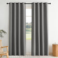 NICETOWN Grey Faux Linen Full Shade Panels by NICETOWN