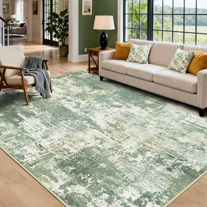 RELEANY Washable 9'x12' Abstract Area Rug - Image 2