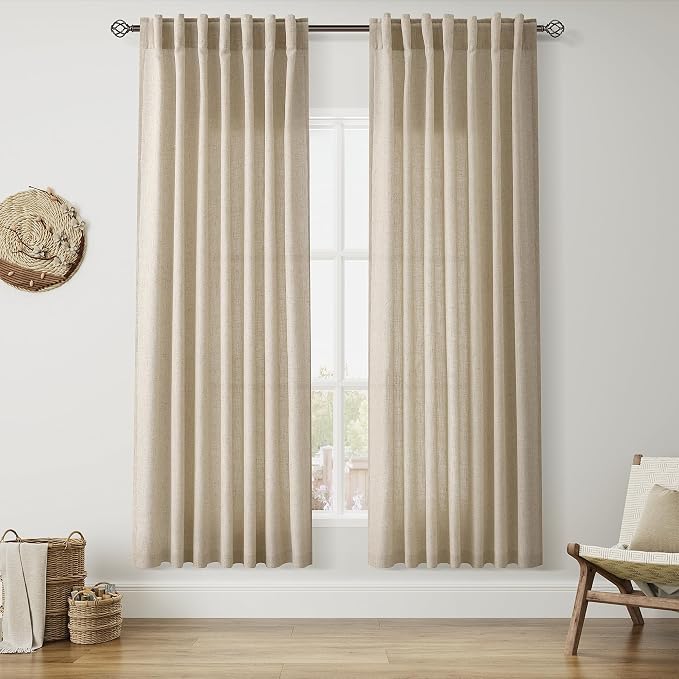 Taupe Burlywood Curtains 72 Inches Long by Nanspring