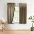 Vision Home Brown Pinch Pleated Full Blackout Curtains Linen Blended Room by VisionHome
