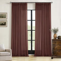 Linen Pinch Pleated Memory Trained Curtains Reddish Brown 96 Inches Long | Rust by Twodrapes