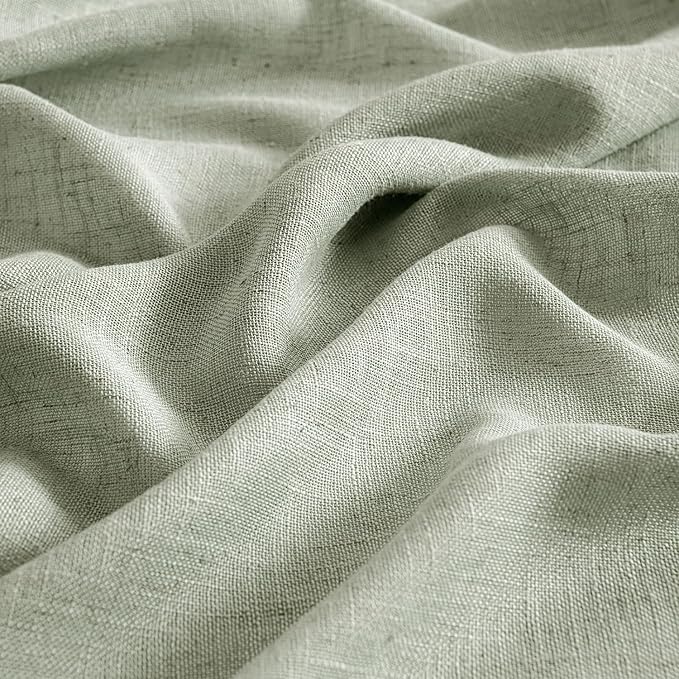 MIULEE Sage Linen Curtains 52x72 Inch Long - Image 4