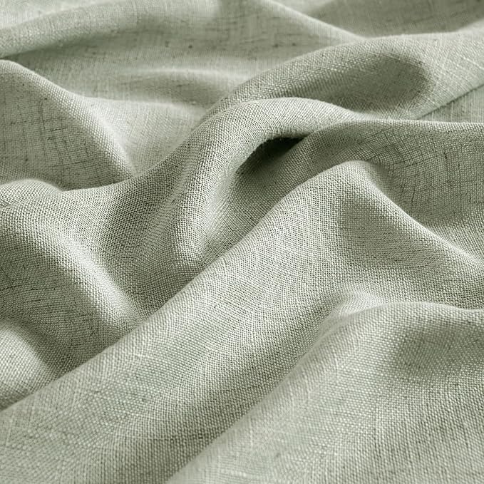 MIULEE Sage Linen Curtains 52x84 Inch Long - Image 4