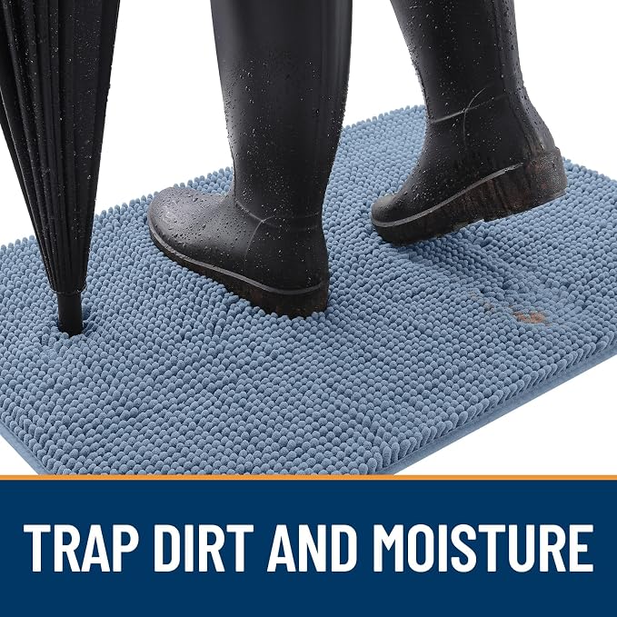 OLANLY Dog Door Mat for Muddy Paws 36x24, Super Absorbent Chenille Mud Mat | - Image 2