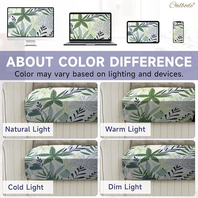 CALBODE 8 Pcs Stretch Indoor/Outdoor Seat Cushion Covers, Washable Reusable - Image 5