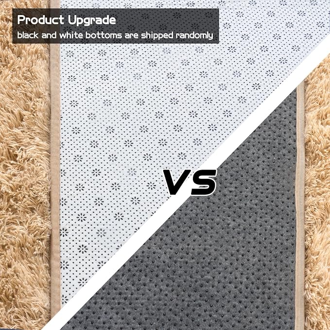 Pionblank 8x10 Rug for Living Room, Fluffy Plush Large Area Rug, Camel | Modern - Image 5