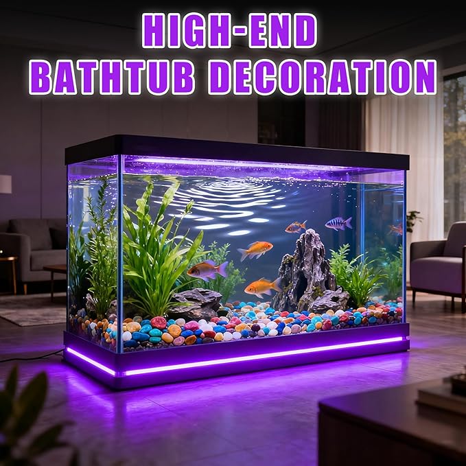 RadiantFlux Purple Light Strip, 30Ft Flexible LED Purple Light with kit, 540 lamp Beads, 24V LED Light, Non-Waterproof for Indoor Fluorescent Dance Party, Stage, Birthday, Wedding, Dark Party