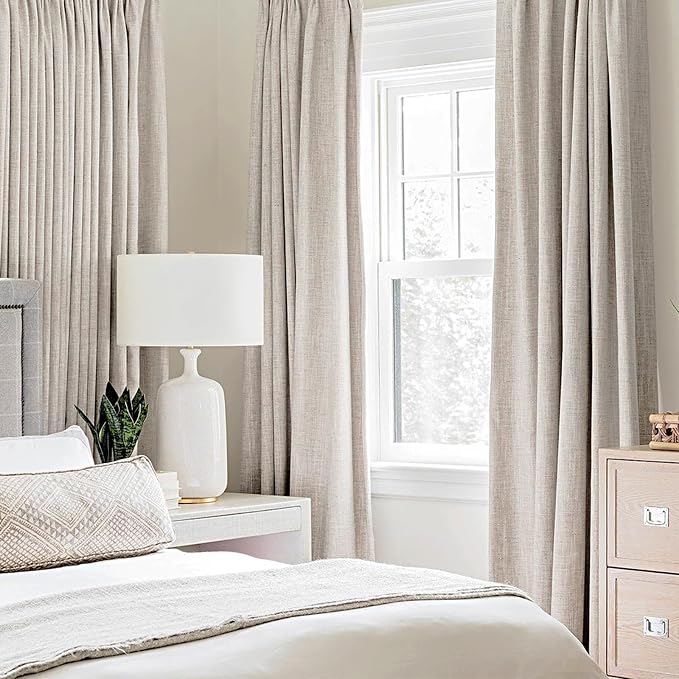 MIULEE 100% Blackout Linen Curtains - Image 2