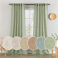 MIULEE Sage Green Linen Curtains 52x90 Inch Long by MIULEE