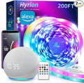 hyrion Smart LED Light Strips,200 ft WiFi LED Light,Sound Activated Color Changing with Alexa and Google,Sync Music with Tape Lighting for Bedroom for Living Room, Home Decor