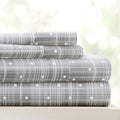 Linen Market Double-Brushed Patterned Microfiber Full Sheet Set 4 Piece – Oeko-TEX Certified Ultra Soft & Wrinkle-Free - 16" Deep Pocket Sheets - Easy Care Full Size - Polka Dot Gray