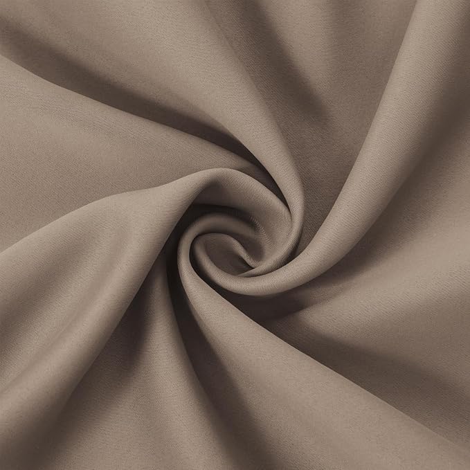 Blackout Curtains 66 x 84 inch/Cappuccino Curtains Set of 2 Panels/Thermal - Image 5