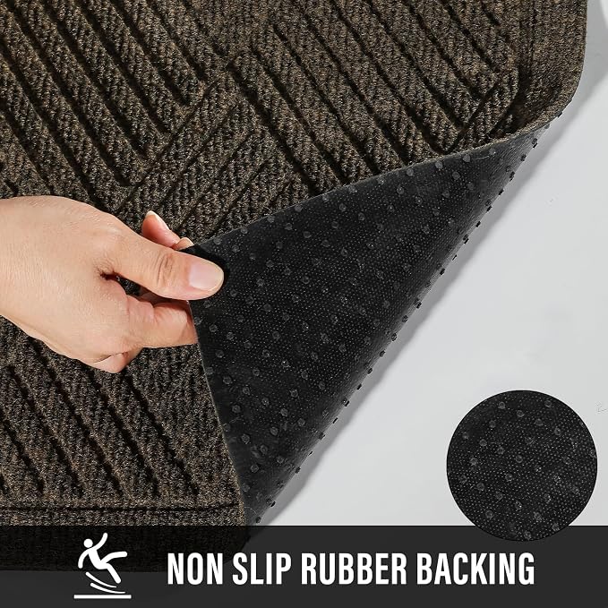 Sturdy Front Door Mat, Absorbent Muddy Dirt Resist Welcome Door Mats Outdoor - Image 3