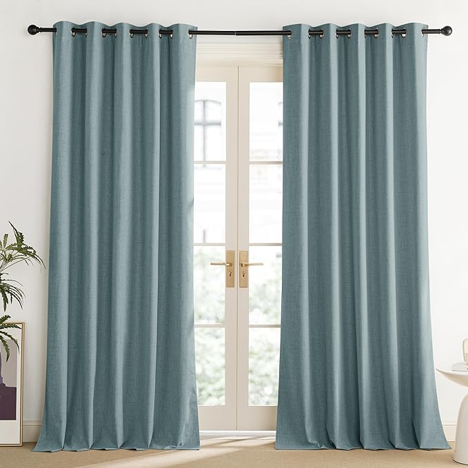 NICETOWN 100% Absolutely Blackout Linen Curtains by NICETOWN