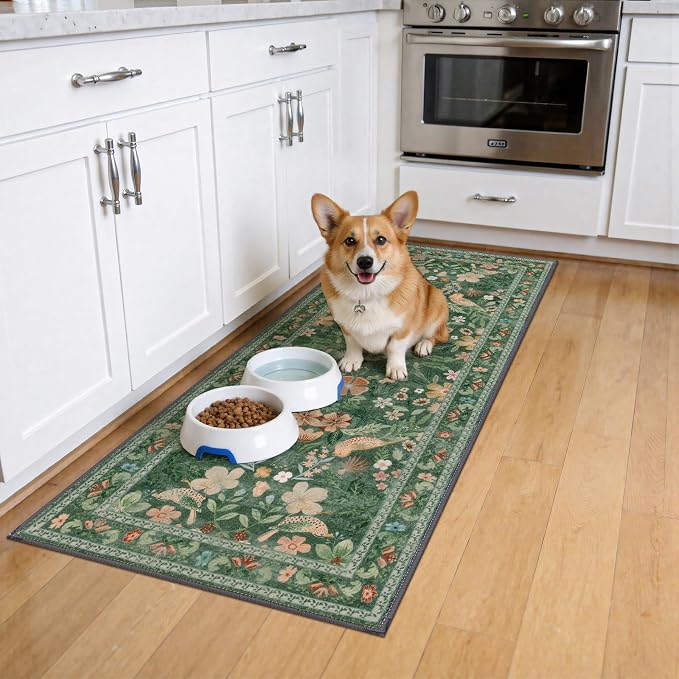 HEBE Boho Kitchen Rugs Set of 3, Non Slip Washable Kitchen Mats - Image 9