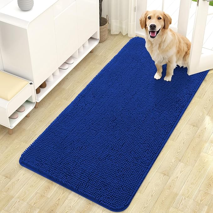 OLANLY Dog Door Mat for Muddy Paws 47x24, Super Absorbent Chenille Mud Mat | by OLANLY