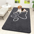 OLANLY Dog Door Mat for Muddy Paws 59x32, Paw Print Design Chenille Mud Mat | by OLANLY