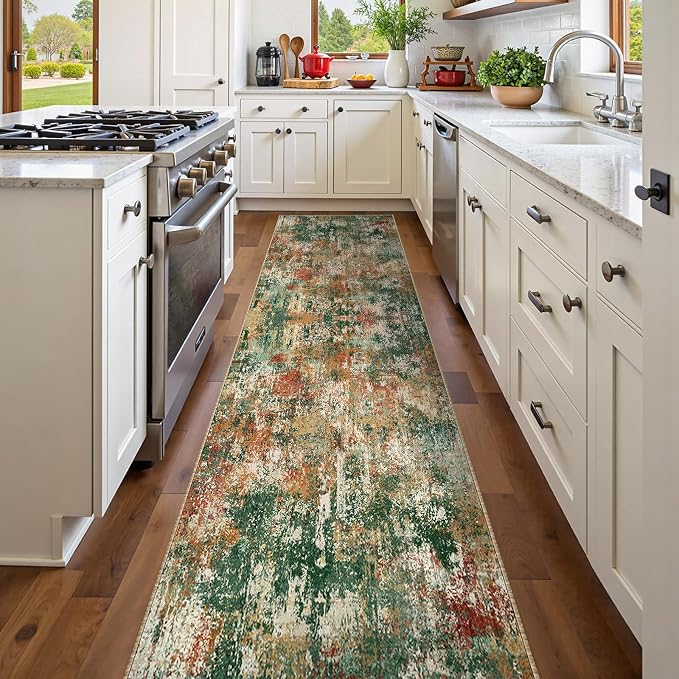 RELEANY Washable Runner 2'x8' Abstract Area Rug - Image 3