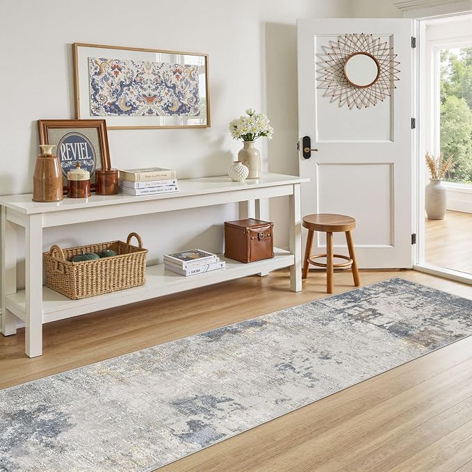 UERMEI 2x8 Washable Runner Rug for Hallway, Non Slip Low Pile Kitchen Carpet - Image 9