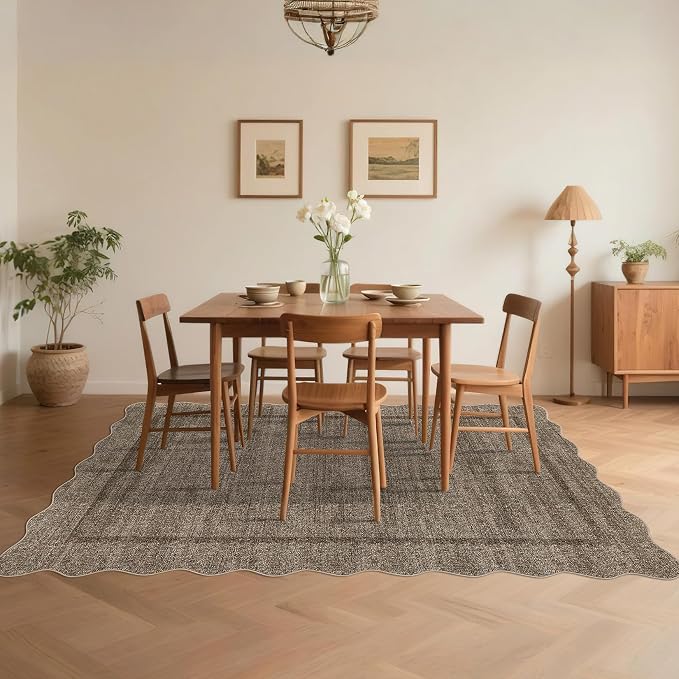 GarveeHome Scalloped Washable Area Rugs 8x10 Rugs - Image 4