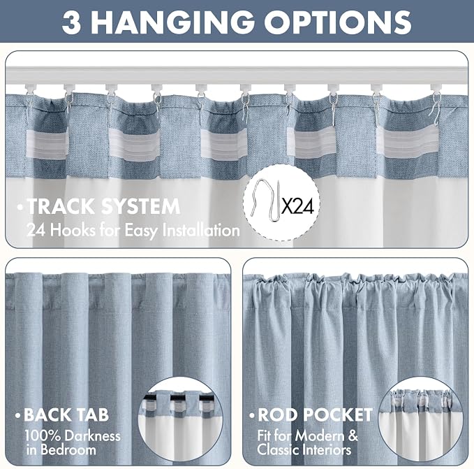 MIULEE 100% Blackout Linen Curtains - Image 5