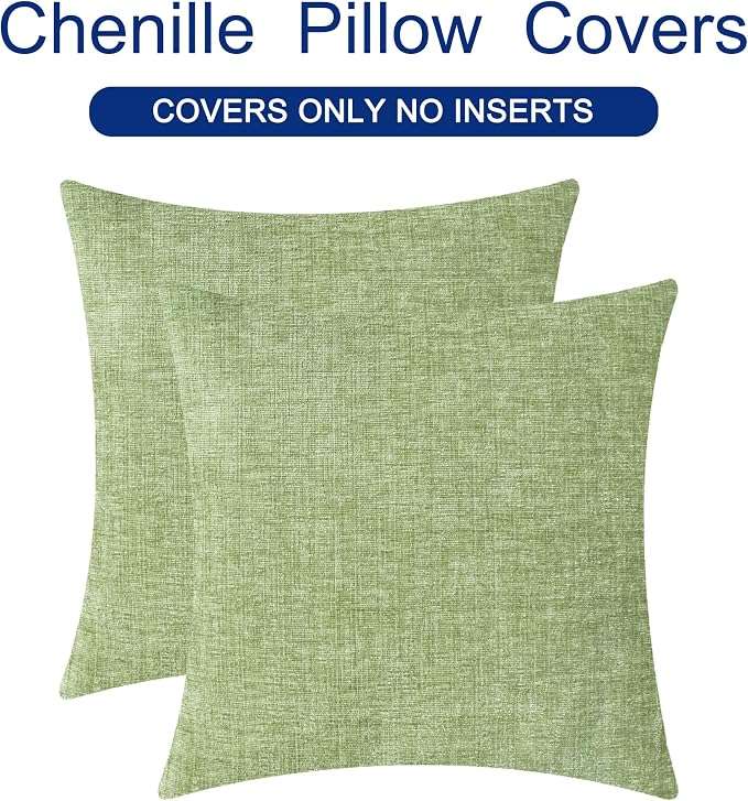 CaliTime Decorative Couch Throw Pillow Covers 26 X 26 Inches Sage Green | Pack - Image 6