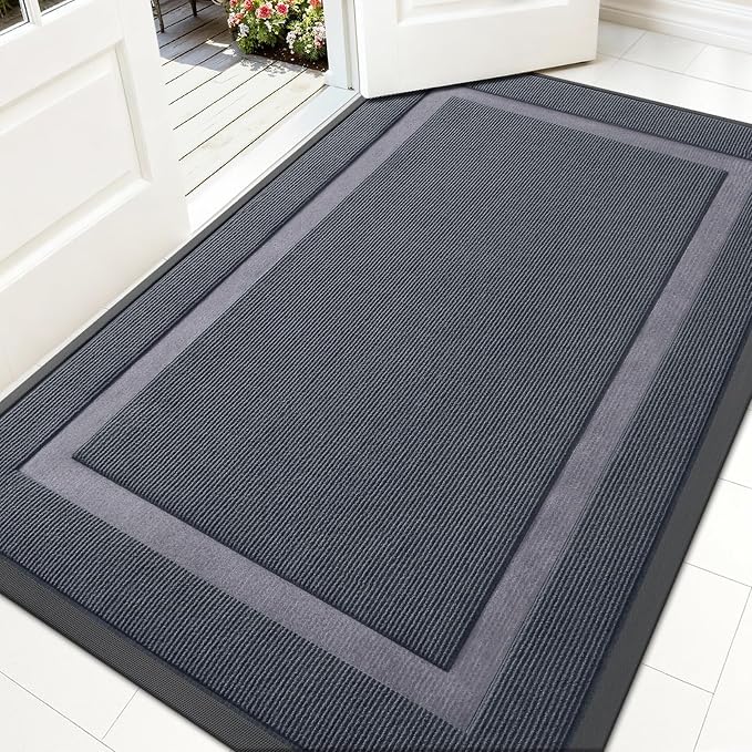 OLANLY Front Door Mat Outside 59x34, All-Season Heavy-Duty Rubber Doormat | by OLANLY
