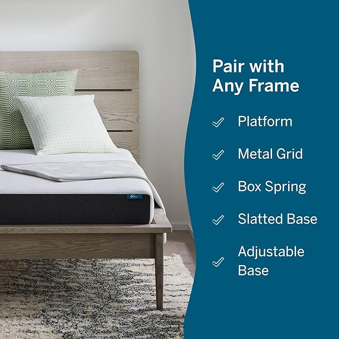 Lucid 6 Inch Memory Foam Mattress – Low Profile – Medium Firm Feel - Infused with Bamboo Charcoal and Gel - Bed in a Box - Temperature Regulating - Breathable - Full Size