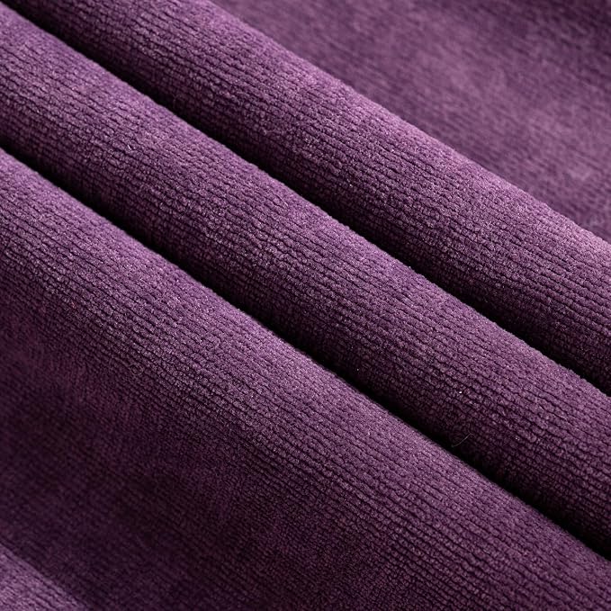 MIULEE Plum Purple Chenille Couch Throw Pillow Covers, 18x18 | Set of 2 - Image 2