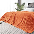 BEDELITE Ribbed Jacquard Burt Orange King Size Blanket by BEDELITE