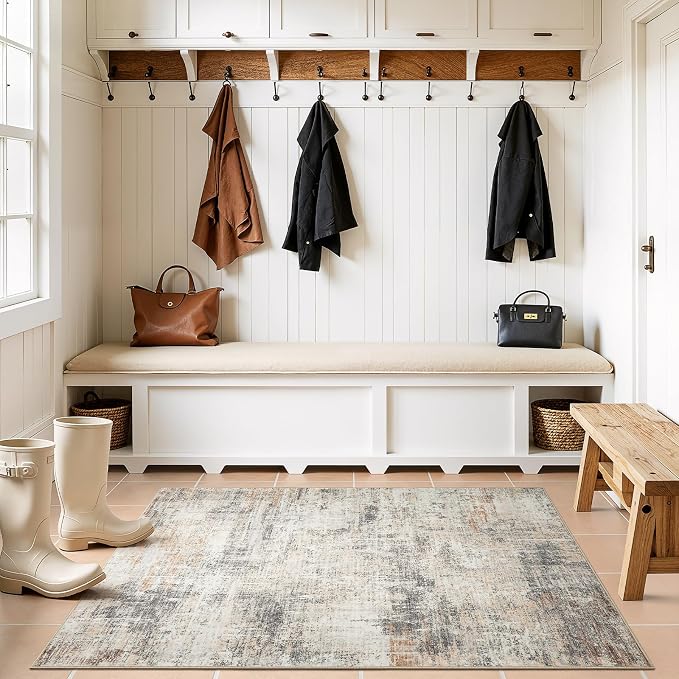 3x5 Area Rug for Entryway, Abstract Carpet for Bathroom Bedroom Tool Room - Image 9