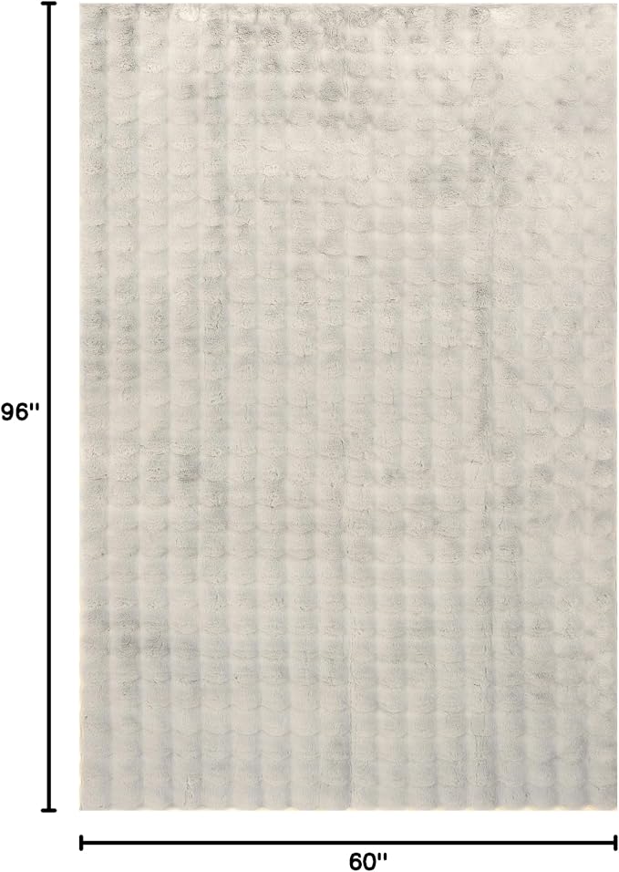 nuLOOM Jeni Grey Checkered Washable Area Rug - Image 2