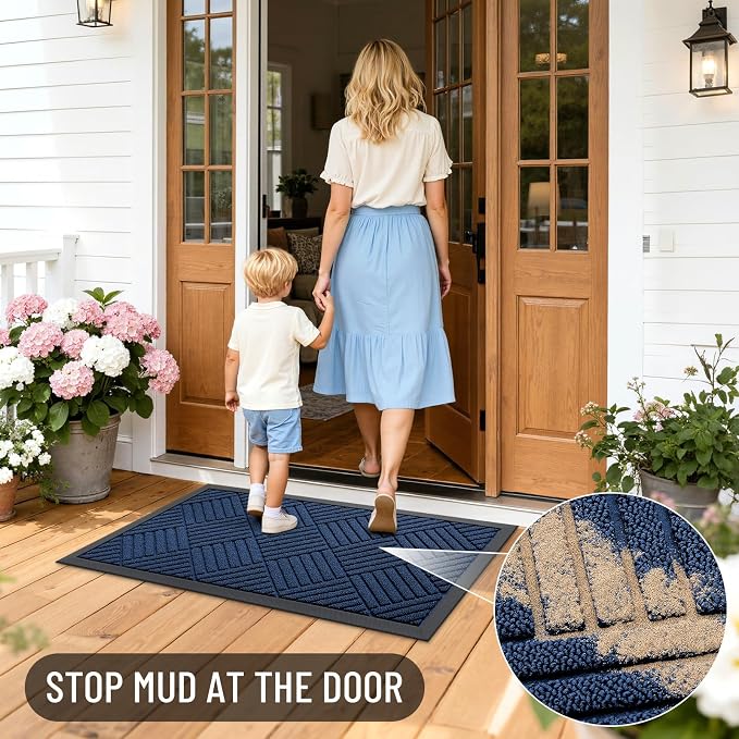 OLANLY Front Door Mat Outside Entrance, Waterproof Heavy-Duty Doormat | 29.5x17 - Image 8
