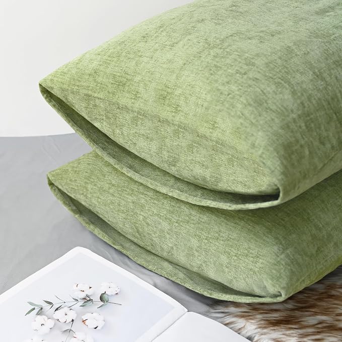 CaliTime Decorative Standard Throw Pillow Covers 26 X 20 Inches Sage Green | - Image 4