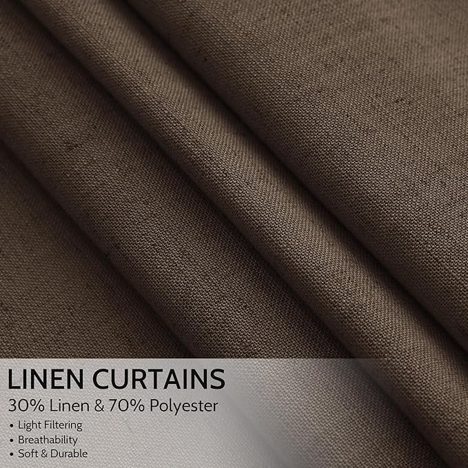 Chocolate Curtains 63 Inches Long 2 Panel Sets - Image 2