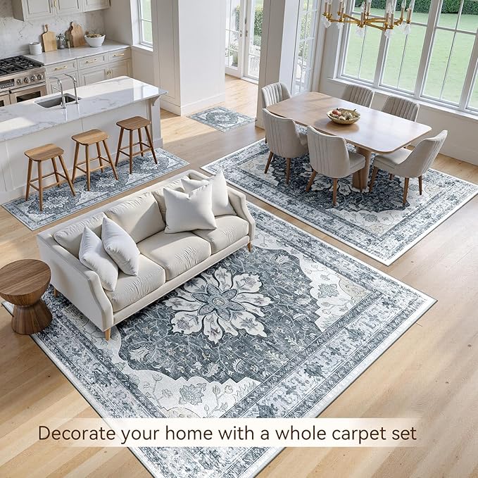 RELEANY Washable Area Rug, Runner 2'x8', Water Repellent, Pet Friendly - Image 4