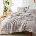 Bedsure California King Comforter Set - Soft Microfiber Bedding for All Seasons, 3 Pieces, 1 Comforter 104"x96" and 2 Pillow Shams 20"x36"+2"