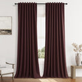 100% Blackout Curtains 96 Inch Length 2 Panels Set by Guken