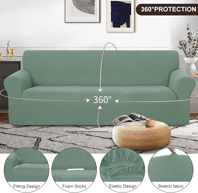 U-NICE HOME 4 Seater Stretch Couch Cover - Image 3