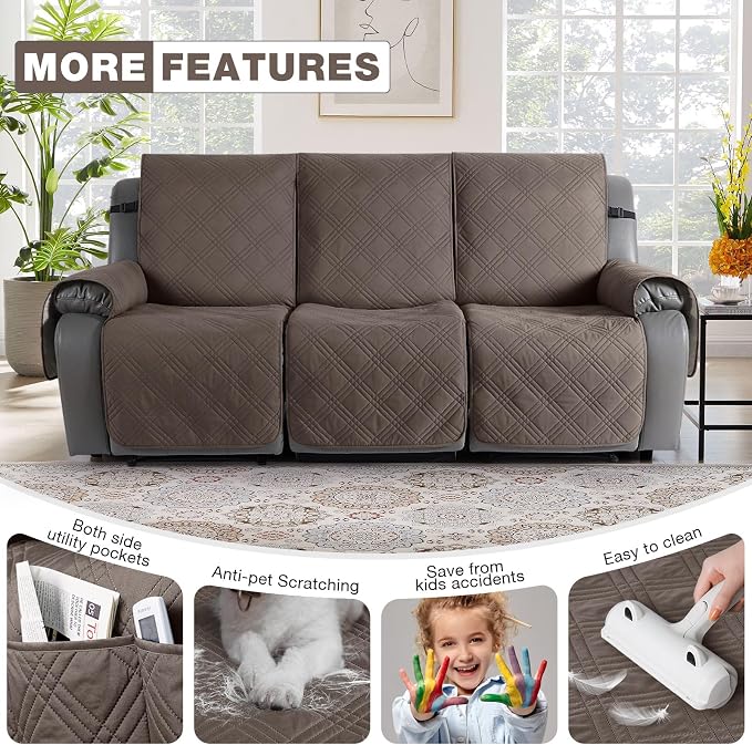 TAOCOCO 100% Waterproof Recliner Sofa Cover, Non Slip Split Couch Covers - Image 6