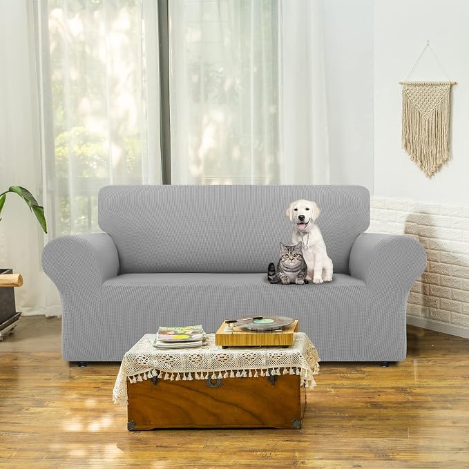 LURKA Stretch Loveseat Sofa Slipcovers 1 Piece Couch Covers - Image 2
