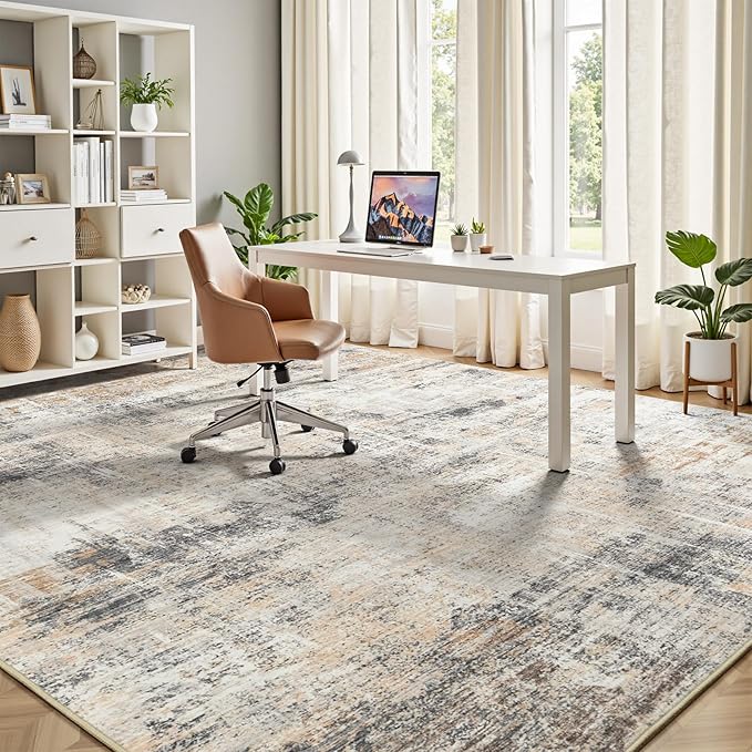 8x10 Area Rug for Living Room, Abstract Washable Non-Slip Large Rugs, Dining - Image 6