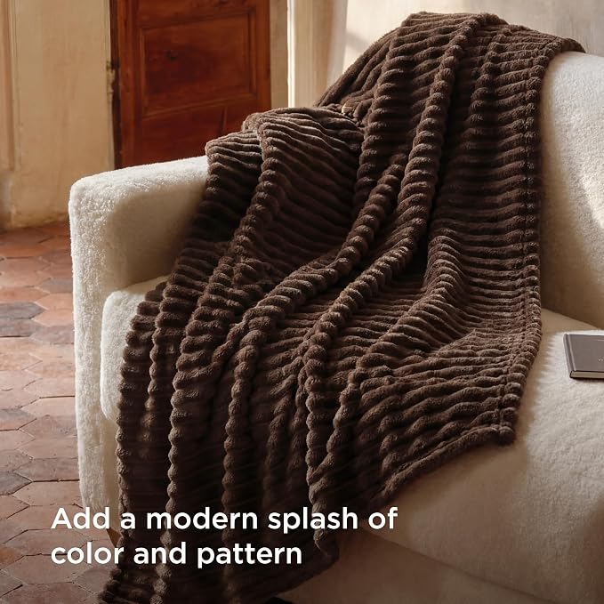 Bedsure Soft Twin XL Blanket for Bed Dorm Chocolate Brown 66"x90" | Birthday - Image 3