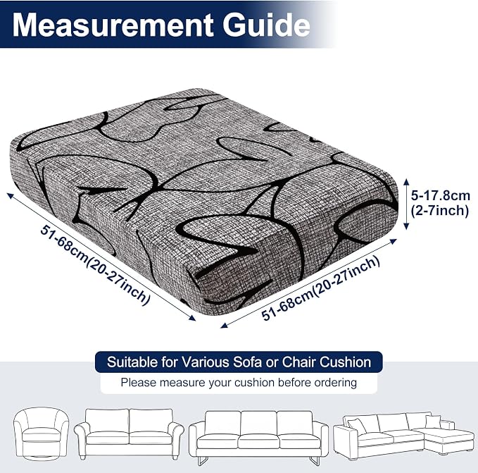 Smiry Waterproof Patio Cushion Covers, Stretch Outdoor Furniture Covers | Couch - Image 6