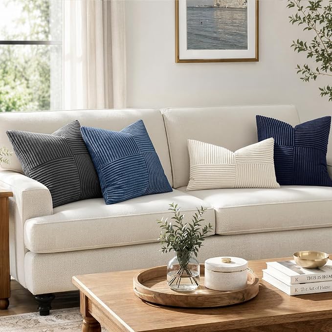 MIULEE Navy Blue Decorative Throw Pillow Covers - Image 4