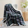 PU MEI Sherpa Fleece Throw Blanket 60" x 80" Reversible Plush Fluffy Large Big by HOME